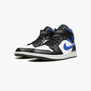 Nike Air Jordan 1 Mid (PS) 2.5Y / White / Racer Blue / Black // Boys Jordans
